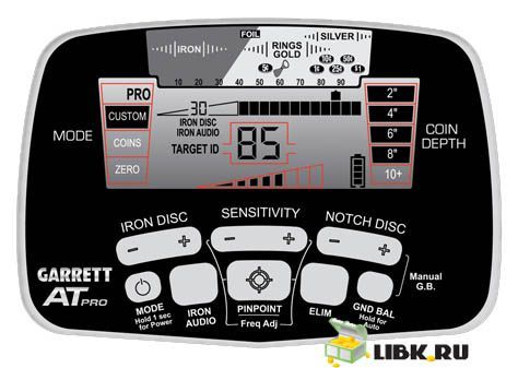 электроннаяпанельметаллоискателяgarrettatpro