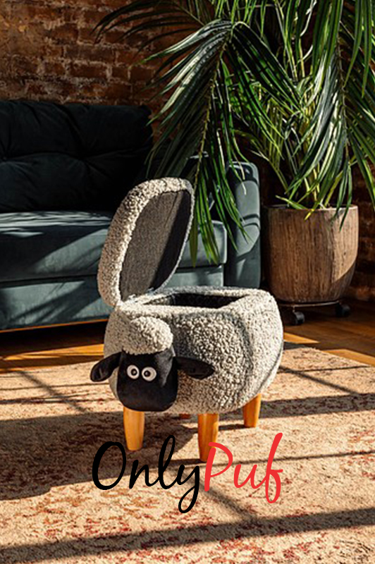 пуфик животное Only Puf Барашек Серый пуфик Барашек Серый