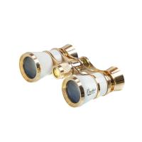 Бинокль театральный Veber Opera БГЦ 3x25 белый/золотой фото 1